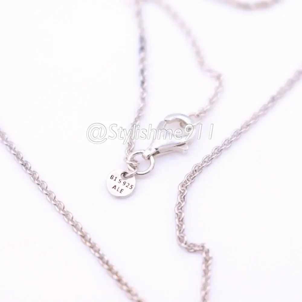 Authentic PANDORA Shards of Sparkle Necklace with Baguette Cut Zirconia